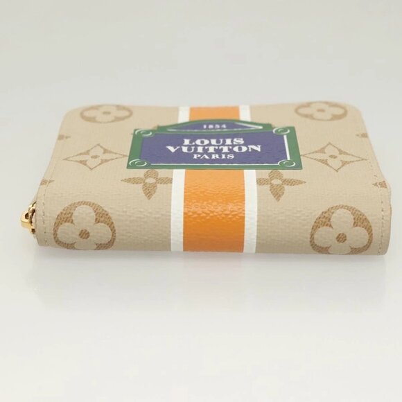 LOUIS VUITTON Monogram Monopanam Zippy Coin Purse Beige M82691 LV Auth 115227M - Picture 6 of 16